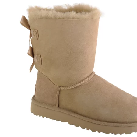 UGG Bailey Bow II 1016225-MDSD, Damskie, Beżowe, buty zimowe, skóra naturalna, rozmiar: 36