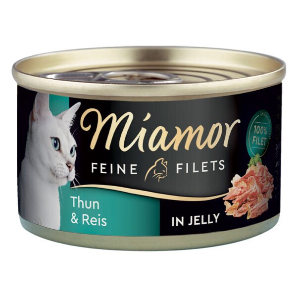 Zestaw Miamor Feine Filets w puszkach, 24 x 100 g  - Tuńczyk z ryżem