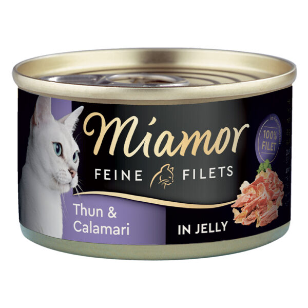 Miamor Feine Filets w puszkach, 6 x 100 g - Tuńczyk z kalmarami