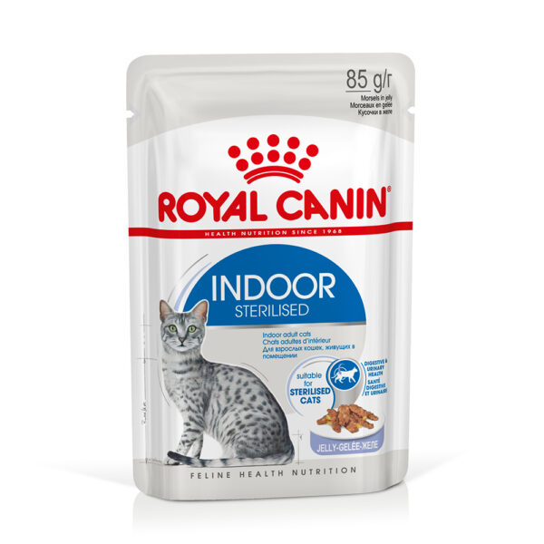 Megapakiet Royal Canin, 24 x 85 g - Indoor Sterilised w galarecie