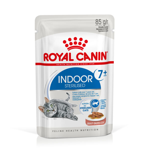 Megapakiet Royal Canin, 24 x 85 g - Indoor Sterilised 7+ w sosie