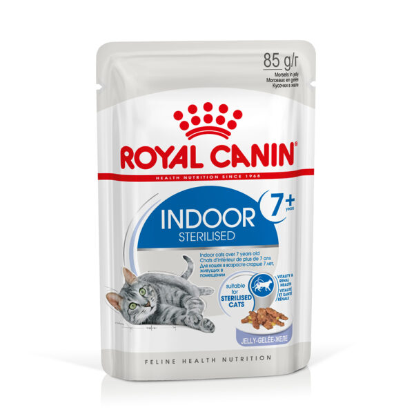 Megapakiet Royal Canin, 24 x 85 g - Indoor Sterilised 7+ w galarecie