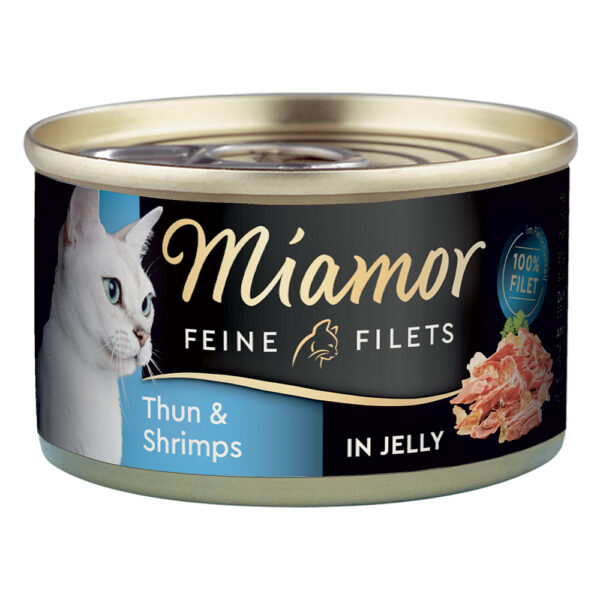 Zestaw Miamor Feine Filets w puszkach, 24 x 100 g - Tuńczyk z krewetkami