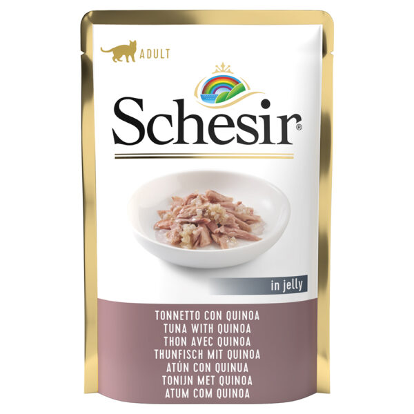 Zestaw Schesir w galarecie, saszetki, 24 x 85 g - Tuńczyk z kaszą quinoa