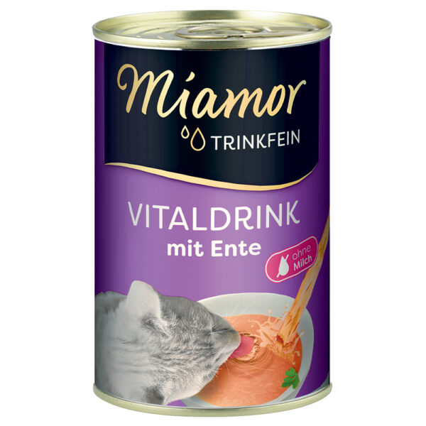Korzystny zestaw Miamor Vitaldrink napój dla kota, 18 x 135 ml  - Kaczka