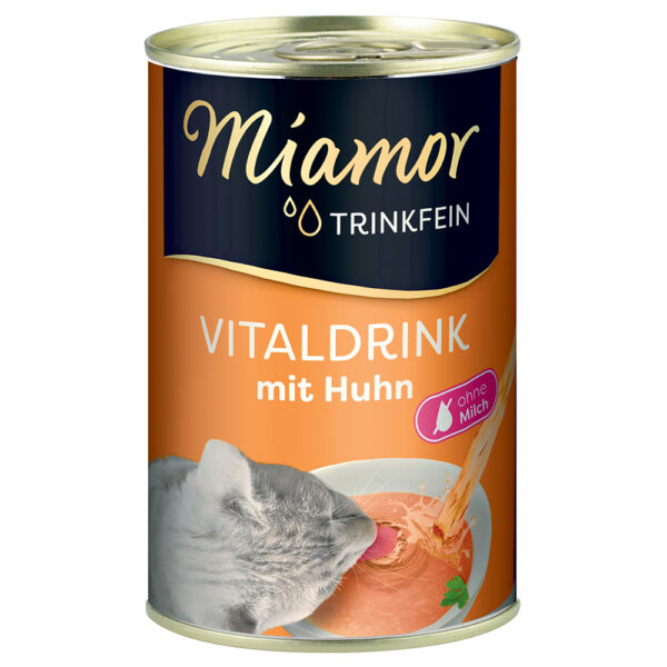Korzystny zestaw Miamor Vitaldrink napój dla kota, 18 x 135 ml  - Kurczak
