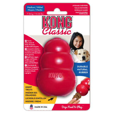 KONG Classic koloru czerwonego, M - ok. 8,5 cm