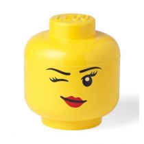Akcesoria LEGO Pojemnik do przechowywania Duża Głowa - Mrugająca Dziewczynka
