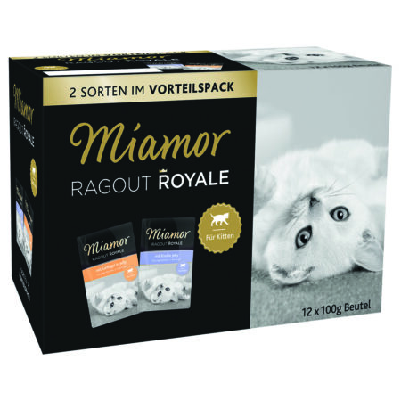 Zestaw mieszany Miamor Ragout Royale, 24 x 100 g - Kitten, Drób i wołowina (w galarecie)