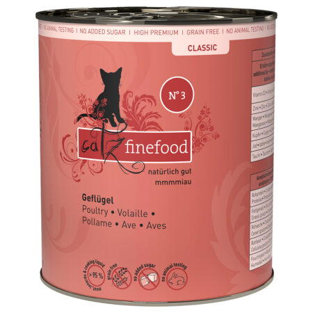 Zestaw Catz Finefood w puszce, 12 x 800 g - Drób
