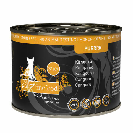 Catz Finefood Purrrr w puszkach, 12 x 200 g / 190 g - No. 107, kangur (12 x 200 g)