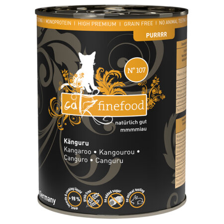 Catz Finefood Purrrr w puszkach, 12 x 400 g / 375 g - No. 107, kangur (12 x 400 g)