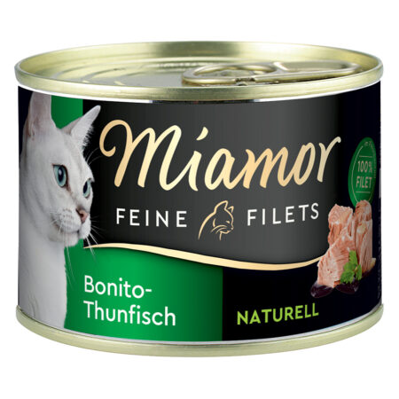 Miamor Feine Filets Naturelle, 6 x 156 g - Tuńczyk Bonito