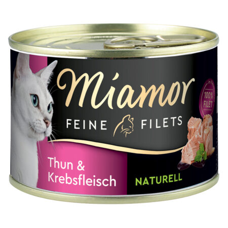 Miamor Feine Filets Naturelle, 6 x 156 g - Tuńczyk z krabami