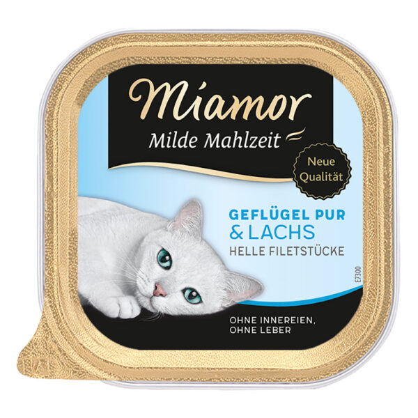 Miamor Milde Mahlzeit, 6 x 100 g  - Drób z łososiem