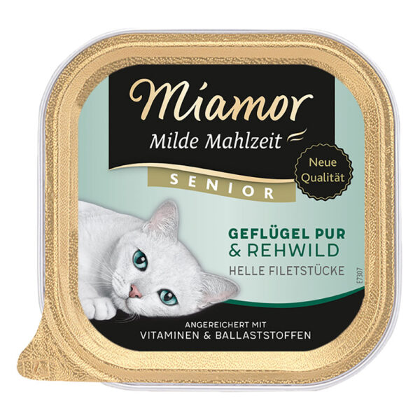 Miamor Milde Mahlzeit, 6 x 100 g - Senior, drób z sarniną