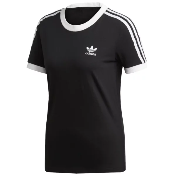 adidas 3-Stripes Tee ED7482, Damskie, Czarne, t-shirty, bawełna, rozmiar: 28