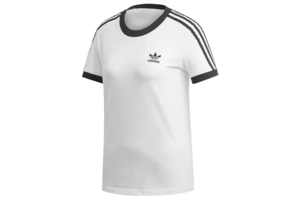 adidas 3-Stripes Tee ED7483, Damskie, Białe, t-shirty, bawełna, rozmiar: 30