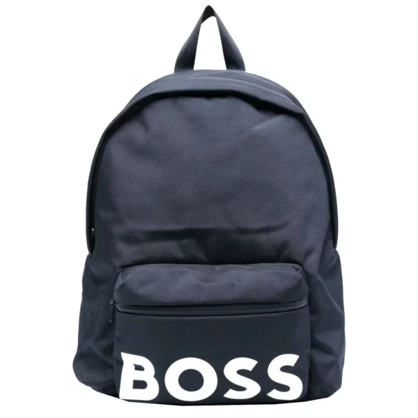 BOSS Logo Backpack J20372-849, Unisex, Granatowe, plecaki, poliester, rozmiar: One size