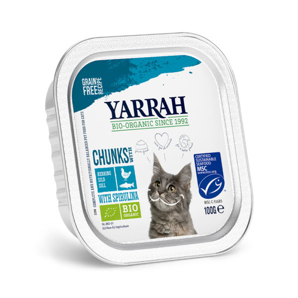 Korzystny pakiet Yarrah Bio kawałeczki w sosie, 12 x 100 g - Ryba z biospiruliną