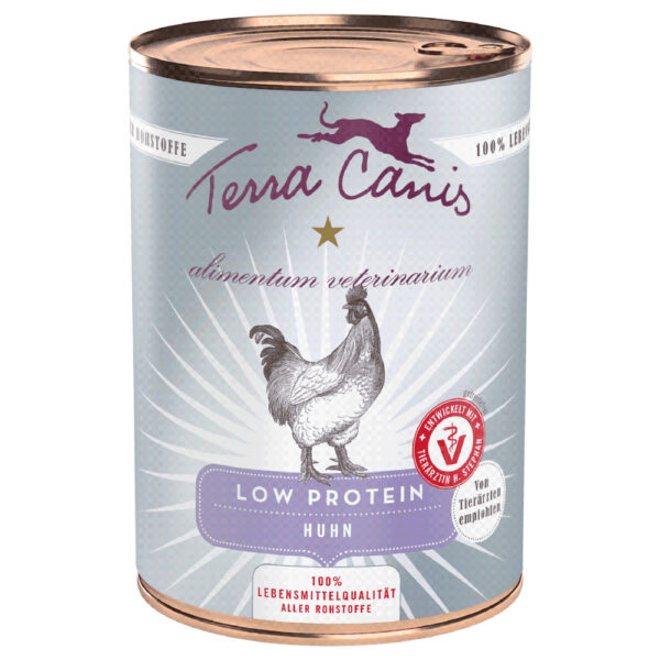 Opakowanie ekonomiczne Terra Canis Alimentum Veterinarium Low Protein 12 x 400 g - Kurczak